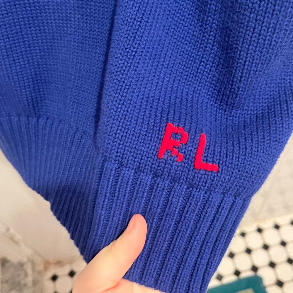 Polo Ralph Lauren Blue Sweater with Bear Design - Picture 3 of 5